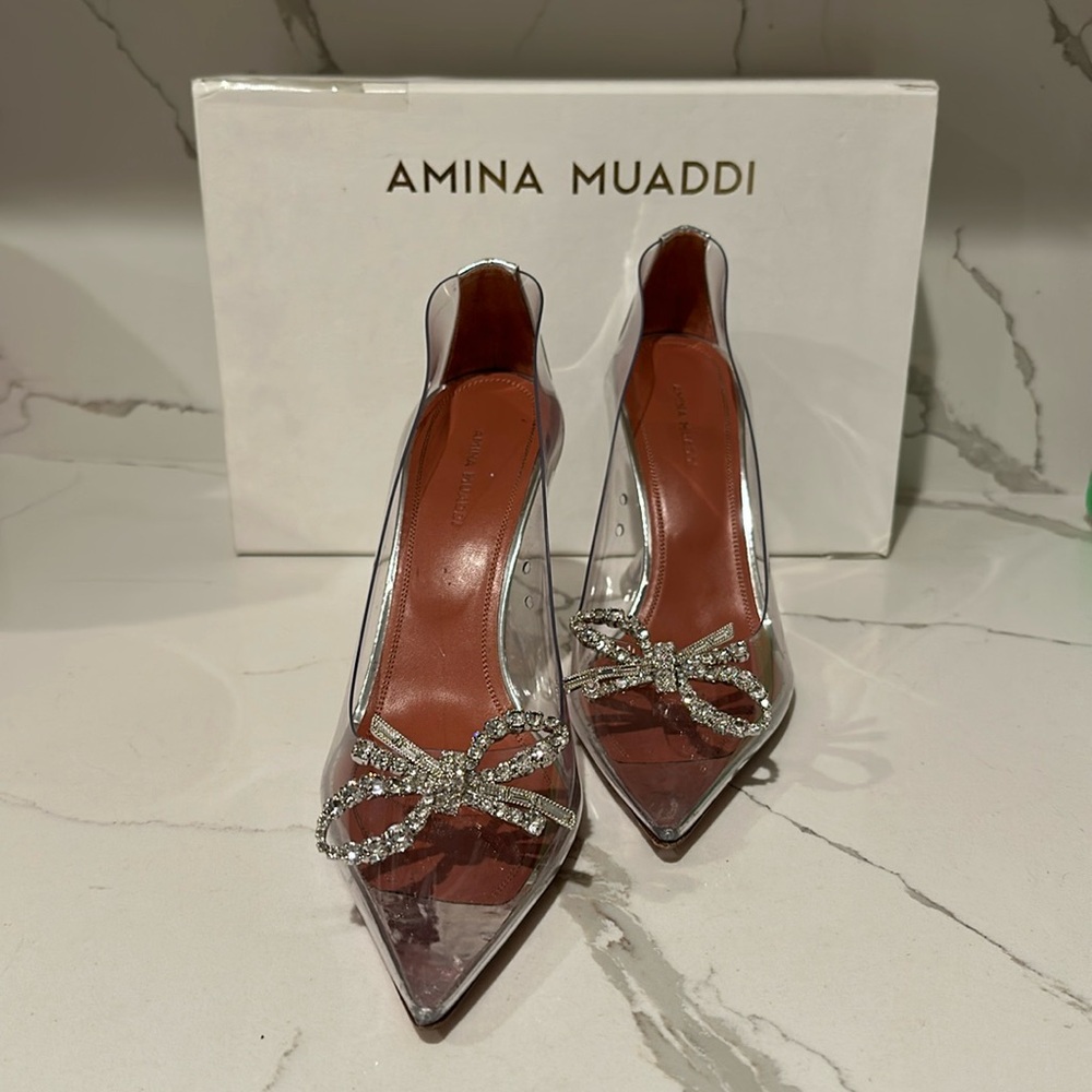 Amina Muaddi Rosie PVC pumps